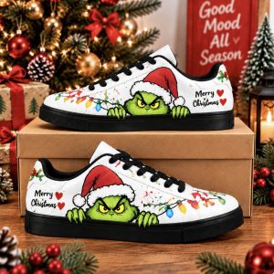 Grinch Christmas Skate Shoes For Men Women Fans Gift 2026 -A2