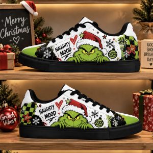 Grinch Christmas Skate Shoes For Men Women Fans Gift 2026 -A1