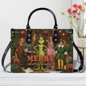 Grinch Purse - Leather Bag - Handbag For Women New 03