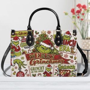 Grinch Purse - Leather Bag - Handbag For Women New 02