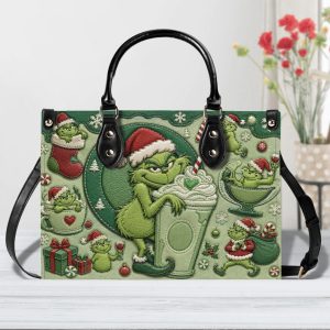 Grinch Purse - Leather Bag - Handbag For Women New 01