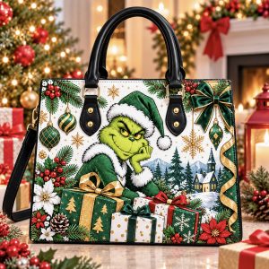 Grinch Purse - Leather Bag - Handbag For Women New