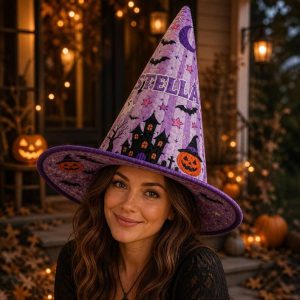Custom Name Quilted Witch Hat