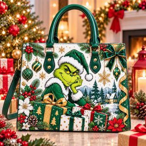 Grinch Purse - Leather Bag - Handbag For Women New