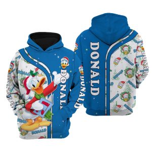 Donald Duck Merry Christmas 3D Hoodie