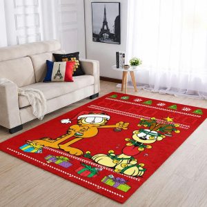 Garfield Christmas Decor Living Room Rug