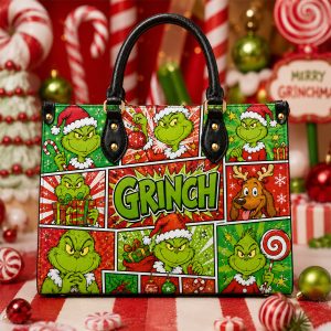 Grinch Purse - Leather Bag - Handbag For Women Gr02