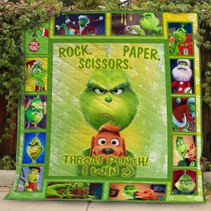 Grinch Christmas Quilt Blanket Fans Gift AZ13