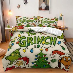 The Grinch Merry Christmas New Bedding Set 3PCS