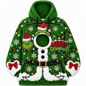 Grinch Pet Pouch Hoodie 3D
