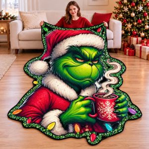 Grinch Flannel Blanket Home Decor