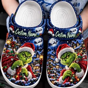 Grinch Custom Name Crocs Shoes For Men Women Fans Gift