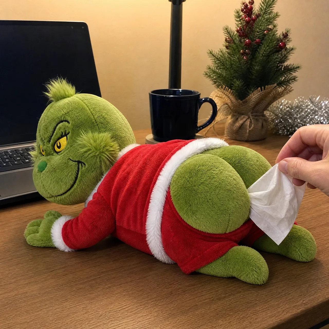 Grinch Tissue Plush Tissue Holder 1