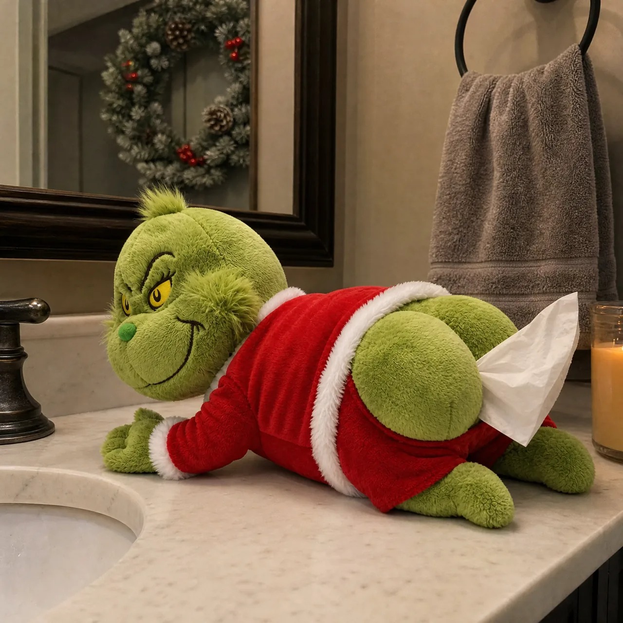 Grinch Tissue Plush Tissue Holder 2