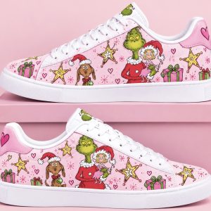 Grinch Cindy Lou And Max Dog Christmas Skate Shoes For Men Women Fans Gift G01