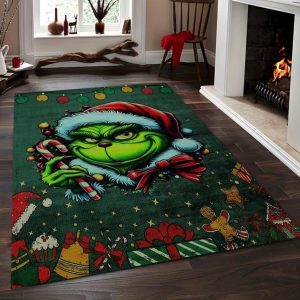 Grinch Green Decor Living Room Rug A01