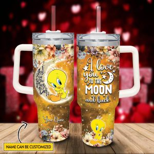 Tweety Bird I Love You To The Moon Stainless Steel Tumblers