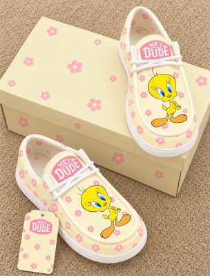Tweety Bird Canvas Loafer Dude Shoes 1