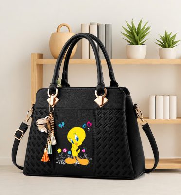 Tweety Bird Black Handbag New