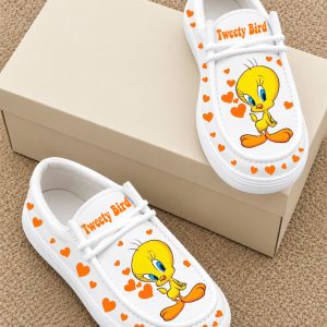 Tweety Bird Canvas Loafer Dude Shoes