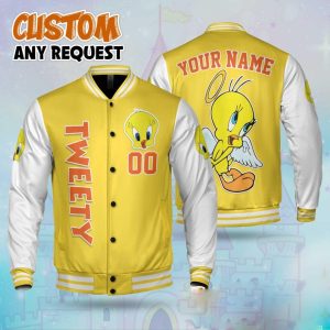 Tweety Bird Gift For Fan Baseball Jacket 1