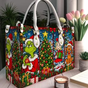 Grinch Merry Christmas Love Purse - Leather Bag - Handbag For Women G5