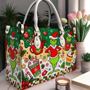 Grinch Merry Christmas Love Purse - Leather Bag - Handbag For Women G4