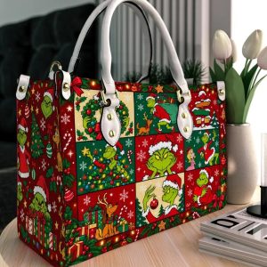 Grinch Merry Christmas Love Purse - Leather Bag - Handbag For Women G3