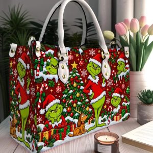 Grinch Merry Christmas Love Purse - Leather Bag - Handbag For Women G2