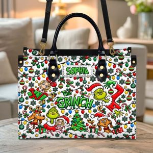 Grinch Merry Christmas Love Purse - Leather Bag - Handbag For Women G1